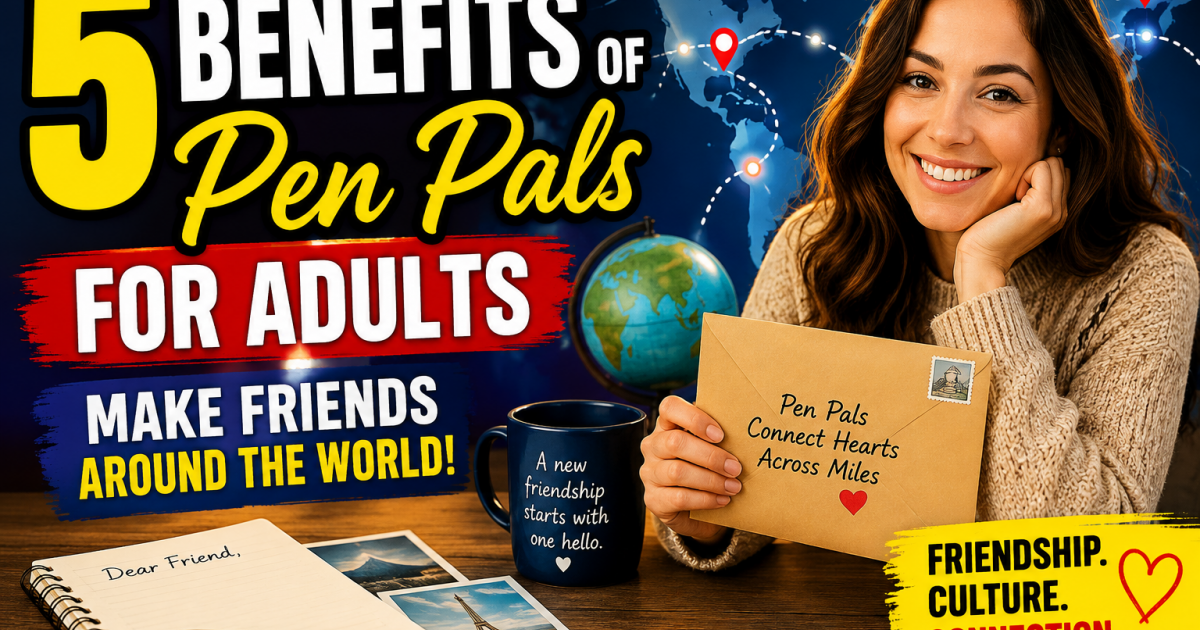 5 Benefits of Pen Pals for Adults: Make Friends Around the World